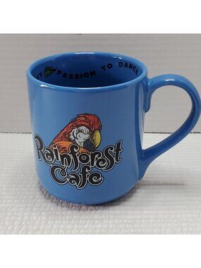 Rainforest Cafe Macaw Parrot Rio 1999 Coffee Mug Tea Ceramic 16oz Vintage Blue